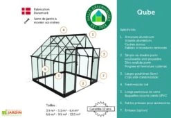Halls Serre De Jardin En Aluminium Et Verre Trempé Qube 88 (6,6 M²) 13 Halls Serre De Jardin En Aluminium Et Verre Trempé Qube 88 (6,6 M²) -Garantia Boutique avantage serre jardin aluminium verre double porte qube halls
