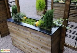 Bac à Fleurs En Bois Selekt (120x45x76) -Garantia Boutique bac a fleurs selekt 120 x 45 x 76 cm jardipolys 1