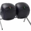 Composteur Rotatif Double 2x189L Polyéthylène Lifetime -Garantia Boutique bac compost double 189 l polyethylene
