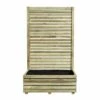 Bac à Fleurs Avec Treillis En Bois De Pin Traité KÜB 80 X 40 X 133 Cm -Garantia Boutique bac fleurs treillis bois pin kub