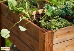 Carré Potager En Bois Autoclave Sur Pieds 80 X 80 Cm H. 88 Cm - Rezekne -Garantia Boutique bac potager bois sur pieds ekju 253394