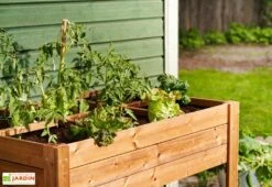 Carré Potager En Bois Autoclave Sur Pieds 120 X 80 Cm H. 88 Cm - Ventspils -Garantia Boutique bac potager bois sureleve ekju 253478