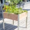 Bac Potager Sur Pieds En Bois Douglas Et Aluminium 65 X 60 X 80 Cm -Garantia Boutique bac potager pied bois douglas alu
