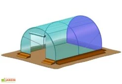 Bâche De Pignon Arrière Pour Serre De Jardin Tunnel Richel 3x4 Pied Droit