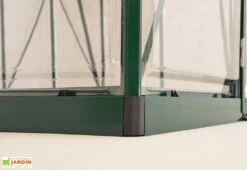 Serre De Jardin En Aluminium Et Polycarbonate Balance – Vert -Garantia Boutique base serre aluminium vert polycarbonate balance
