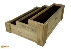 Carré Potager 3 étages En Bois De Pin Traité - 120 X 80 X 40 Cm -Garantia Boutique carre potager 3 etages bois