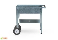 Carré Potager Sur Pieds Avec Roulettes - Barcelona -Garantia Boutique carre potager argent culture