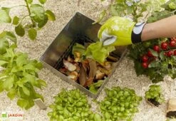 Carré Potager En Bois Avec Composteur Keyhole Garden 120 X 115 Cm -Garantia Boutique carre potager autonome bois douglas composteur 120x120cm 1