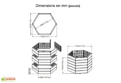 Garantia Carré Potager Empilable En Polypropylène Ergo 110 Cm (Lot De 2) -Garantia Boutique carre potager ergo polypropylene garantia imitation bois 4
