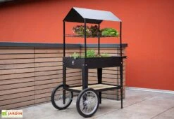 Potager Sur Pieds Avec Roulettes Et Toit 75 X 65 X 150 Cm – Urban Expert -Garantia Boutique chariot potager pieds roulettes