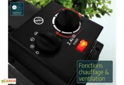 Chauffage Ventilateur D'appoint 2400W Avec Thermostat Digital -Garantia Boutique chauffage electrique portable serre jardin 2400w 5