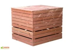 Composteur En Bois Douglas 1200 L – 125 X 110 X 105 Cm