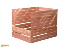 Composteur En Bois Douglas 1200 L – 125 X 110 X 105 Cm -Garantia Boutique composteur bois imputrescible 1200l