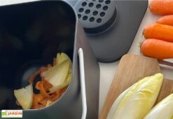 Seau à Compost En Polypropylène Noir - 18,5 X 18,5 X 22 Cm -Garantia Boutique dechet composte seau