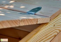 Composteur En Bois Douglas 1200 L – 125 X 110 X 105 Cm -Garantia Boutique detail couvercle composteur jardin bois 1