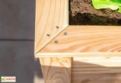 Jardinière En Bois De Mélèze Bac Potager 100 X 65 X 66 Cm -Garantia Boutique details jardiniere bois bac potager 100x66cm