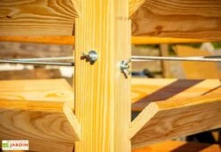 Tour De Culture Verticale En Bois De Mélèze 91 X 124 X 73 Cm -Garantia Boutique details tour culture bois meleze