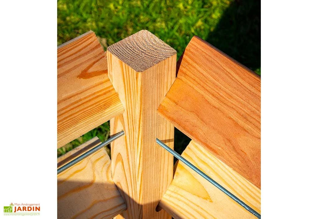 Tour De Culture Verticale En Bois De Mélèze 65 X 73 Cm 7 Tour De Culture Verticale En Bois De Mélèze 65 X 73 Cm – Image 5