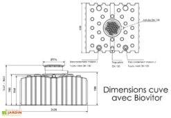 Cuve De Récupération D’eau De Pluie Enterrée – 5000 L Plate -Garantia Boutique dimensions cuve 5000l greenlife biovitor
