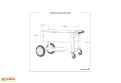 Chariot De Jardinage En Acier à Roulettes - Swivel 11 Chariot De Jardinage En Acier à Roulettes - Swivel -Garantia Boutique dimensions plan chariot potager