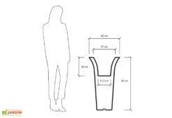 Pot De Fleurs En Polyéthylène Flos – Ø 48 X 85 Cm 13 Pot De Fleurs En Polyéthylène Flos – Ø 48 X 85 Cm -Garantia Boutique dimensions pot de fleurs