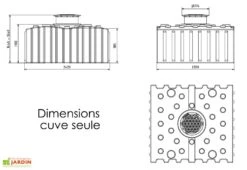 Cuve De Récupération D’eau De Pluie Enterrée – 5000 L Plate -Garantia Boutique dimensions recuperateur eau pluie enterree plat greenlife 5000l