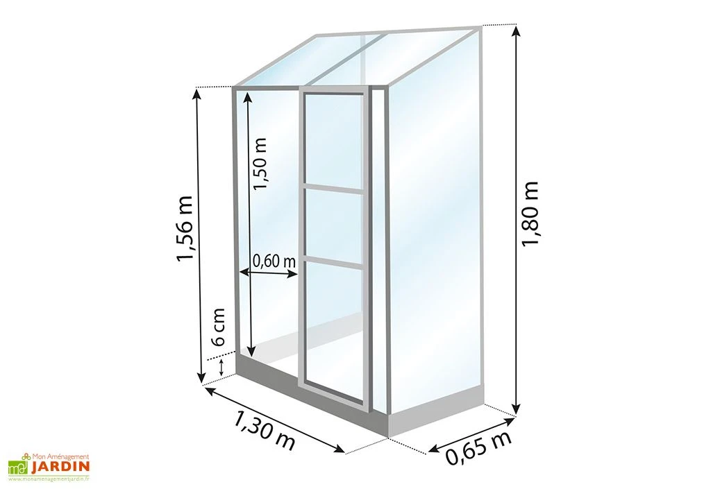 Serre De Jardin Adossée En Verre Lams 0,9 M² - Melissa Alu Naturel 6 Serre De Jardin Adossée En Verre Lams 0,9 M² - Melissa Alu Naturel – Image 4