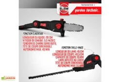 Outil De Jardinage 3 En 1 : Taille-haies, élagueuse Et Coupe Bordures – 20 V -Garantia Boutique elageuse sur batterie