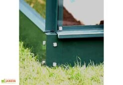 Serre De Jardin En Verre Trempé Lams 7,3 M² - Allium Vert 11 Serre De Jardin En Verre Trempé Lams 7,3 M² - Allium Vert -Garantia Boutique embase en aluminium vert 1