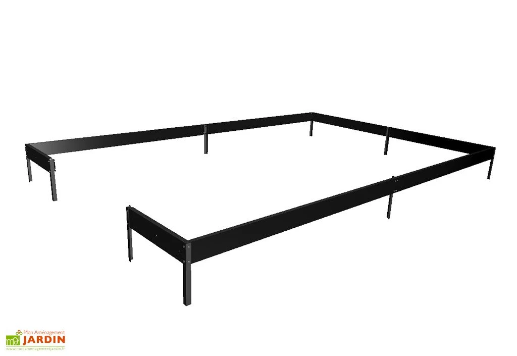 Halls Embase Pour Serre De Jardin En Acier Galvanisé Qube 812 Noir 4 Halls Embase Pour Serre De Jardin En Acier Galvanisé Qube 812 Noir – Image 2