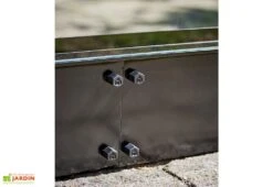 Halls Embase Pour Serre De Jardin En Acier Galvanisé Qube 66 Noir -Garantia Boutique embase serre jardin acier galvanise qube 66 noir 1