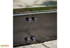 Halls Embase Pour Serre De Jardin En Acier Galvanisé Qube 68 Noir -Garantia Boutique embase serre jardin acier galvanise qube 68 noir