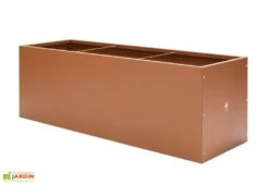 Jardinière Rectangulaire En Métal Thermolaqué Couleur Rouille -Garantia Boutique ensemble jardiniere hg