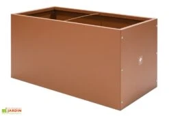 Jardinière Rectangulaire En Métal Thermolaqué Couleur Rouille -Garantia Boutique ensemble jardiniere rouille hg
