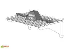 Étagère En Aluminium à Charge Lourde < 40 Kg Pour Serre Palram -Garantia Boutique etagere charges lourdes palram canopia