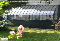 Serre Adossée Ancienne En Aluminium Et Verre Trempé 4mm Chambord 530x280 -Garantia Boutique exemple de serre ancienne avec embase 2