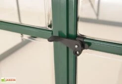 Serre De Jardin En Aluminium Et Polycarbonate Balance – Vert -Garantia Boutique fermeture porte serre aluminium vert polycarbonate balance