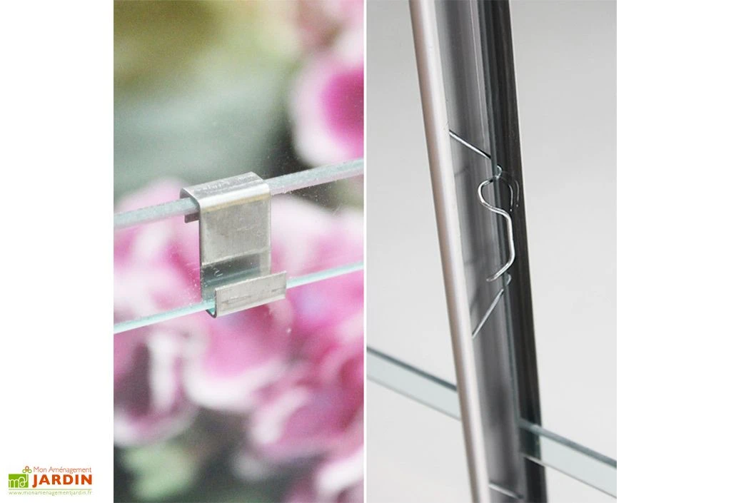 Serre De Jardin Adossée En Verre Lams 0,9 M² - Melissa Alu Naturel 5 Serre De Jardin Adossée En Verre Lams 0,9 M² - Melissa Alu Naturel – Image 3