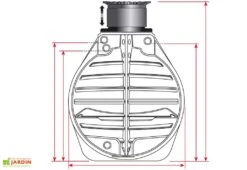 Cuve Recuperateur Eau Enterree 4500 L -Garantia Boutique g0001282 face