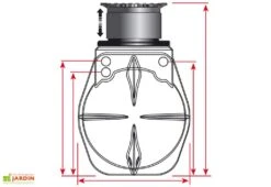 Cuve Recuperateur Eau Enterree 2000 L -Garantia Boutique g0002243 face