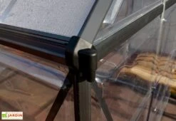 Serre De Jardin En Aluminium Et Polycarbonate Balance – Gris -Garantia Boutique gouttiere serre balance grey canopia 1 1