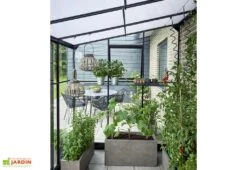 Halls Serre De Jardin Adossée En Verre Trempé Qube Lean-to 612 – 7,1 M² -Garantia Boutique interieur serre murale verre halls qube