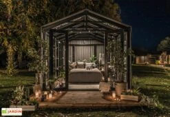 Serre De Jardin En Bois Et Verre Trempé Avec Panneaux Occultants – Tournesol -Garantia Boutique jardin hiver bois verre trempe stali design 06