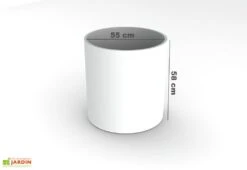 Jardinière Ronde En Béton Fibré 55 X 58 Cm– Sill -Garantia Boutique jardinie re be ton fibre 04