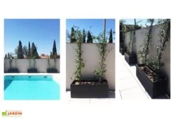 Jardinière En Béton Fibré Retkube 120 (120x40) -Garantia Boutique jardiniere beton blive retkube noir