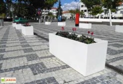 Jardinière En Béton Fibré Retkube 120 (120x40) -Garantia Boutique jardiniere beton fibre blanc 120x40cm 2