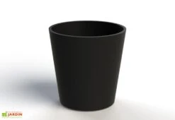 Jardinière En Béton Fibré Conik 60 – Ø 60 Cm -Garantia Boutique jardiniere beton fibre conik 60 noir