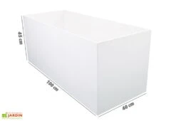 Jardinière En Béton Fibré Retkube 100 (100x40) -Garantia Boutique jardiniere beton renforce fibre 100x40cm blanc