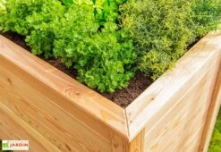 Jardinière En Bois De Mélèze Bac Potager 130 X 65 X 84 Cm -Garantia Boutique jardiniere bois potager 130x84cm