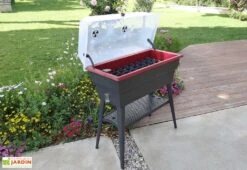 Jardinière Calipso Combi 40L Mini Serre Double Paroi + Réserve D'Eau H80cm -Garantia Boutique jardiniere calipso combi 40 l cerise 2
